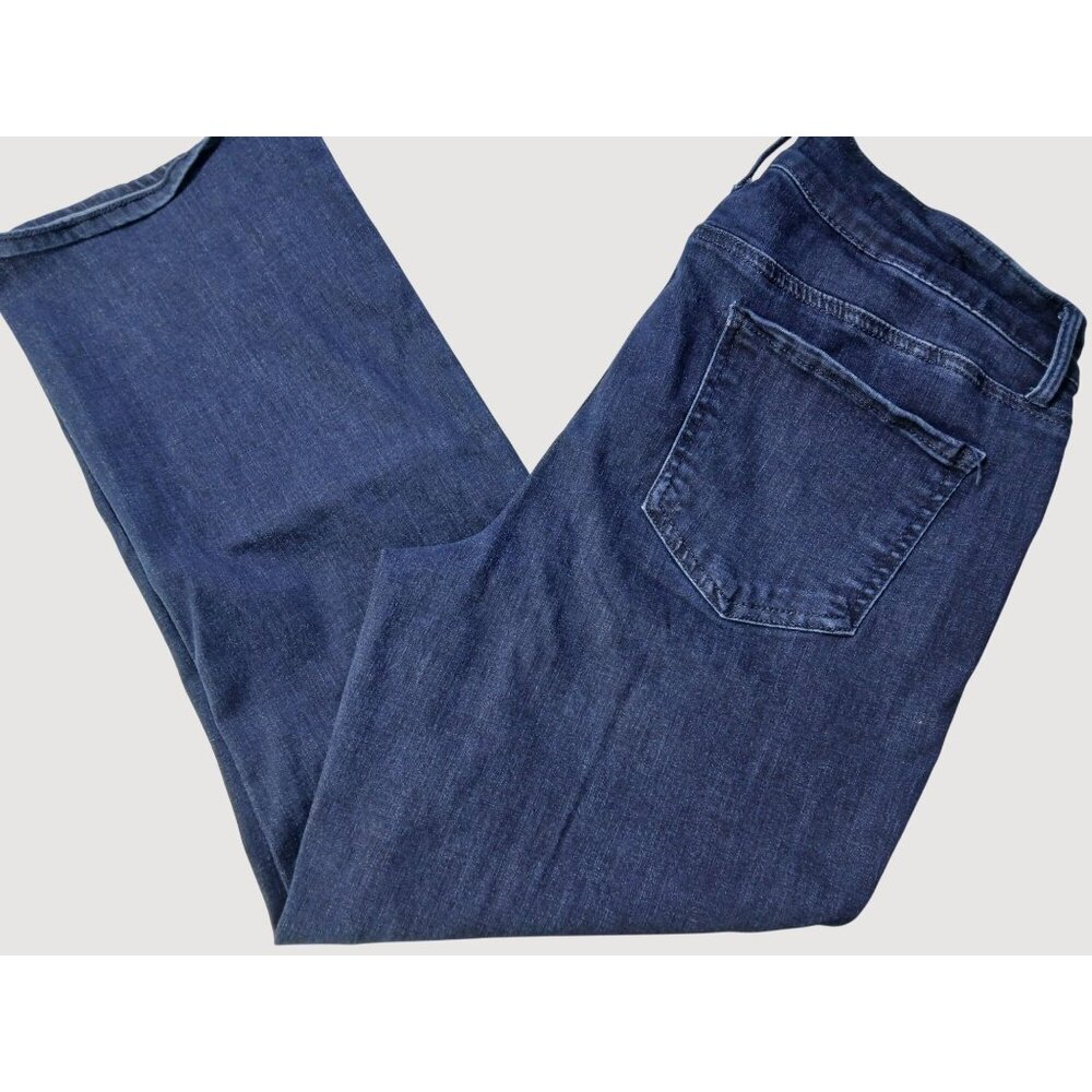NYDJ Marilyn Straight Leg Rhapsody Denim Cropped Jeans Womens Size 12 Cool Embra
